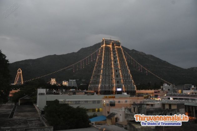 Tiruvannamalai karthigai deepam gopuram lighting 2022