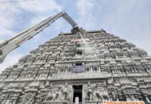 Tiruvannamalai Gopuram Cleaning tiruvannamalai gopuram cleaning