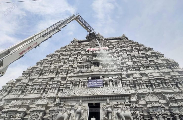 tiruvannamalai gopuram cleaning